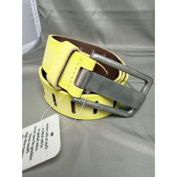 NWT Free People We The Free Nubuck Jona Belt in Yellow size M/L main image 12
